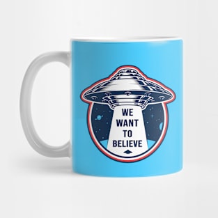 We Want to Believe Retro Mug